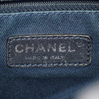 Chanel Coco Canvas Leather 2WAY Tote Bag 40cm Navy Used Vintage 07E019020027