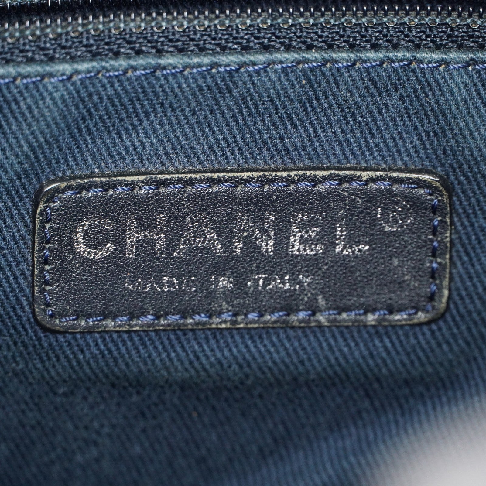 Chanel Coco Canvas Leather 2WAY Tote Bag 40cm Navy Used Vintage 07E019020027