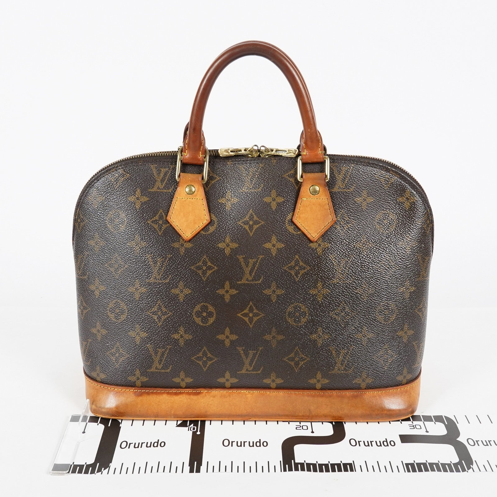 Louis Vuitton Alma PM M51130 Monogram Canvas Brown Handbag Vintage 08A382860003