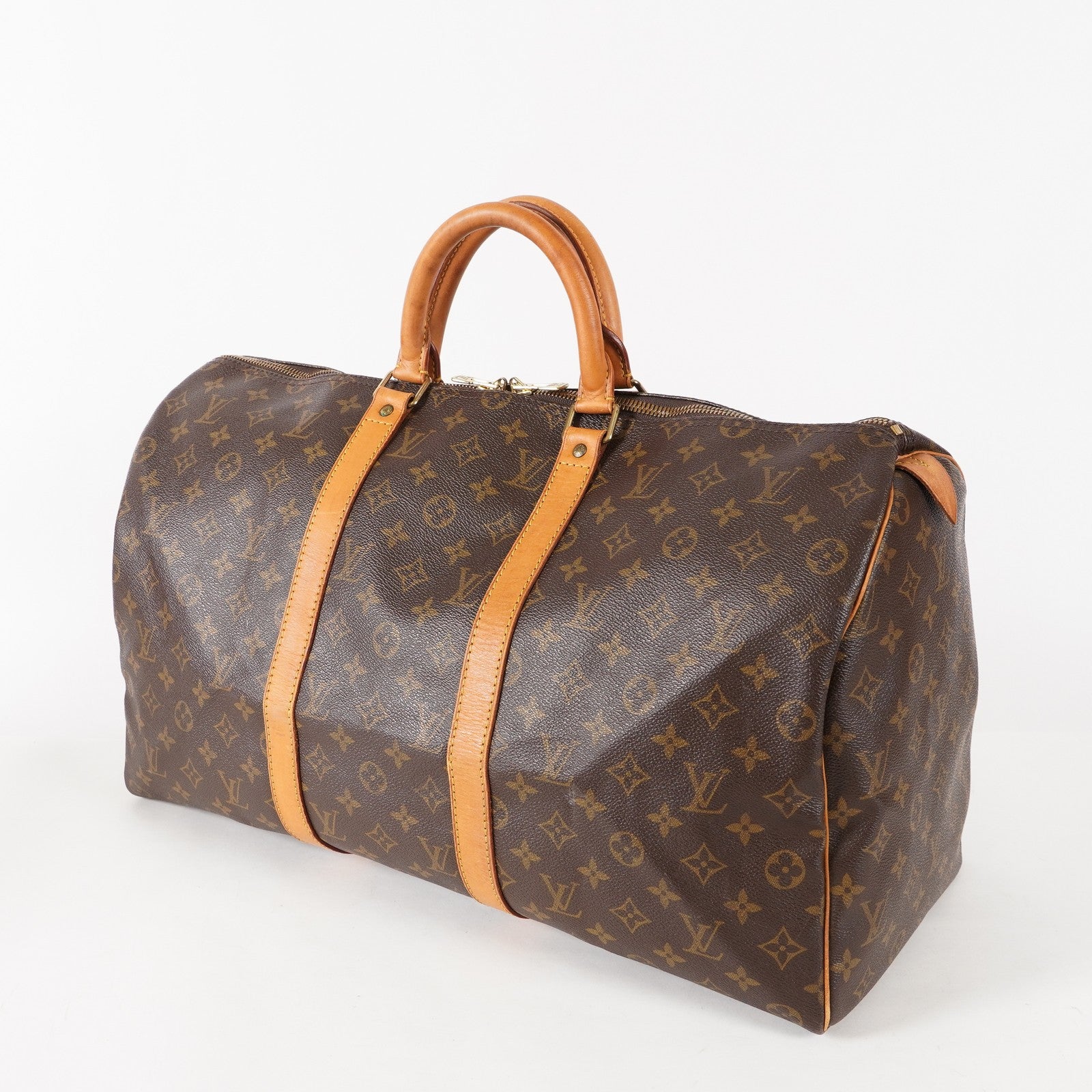 LOUIS VUITTON Keepall 50 M41426 Monogram Boston Bag vintage Brown 03E326820011