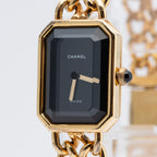 CHANEL Première Quartz Ladies Watch Gold × Black Chain Black 04E019020007