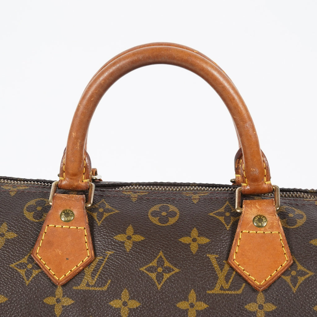Louis Vuitton Speedy 30 Monogram Canvas Hand Bag Brown Used M41526 07A145319608