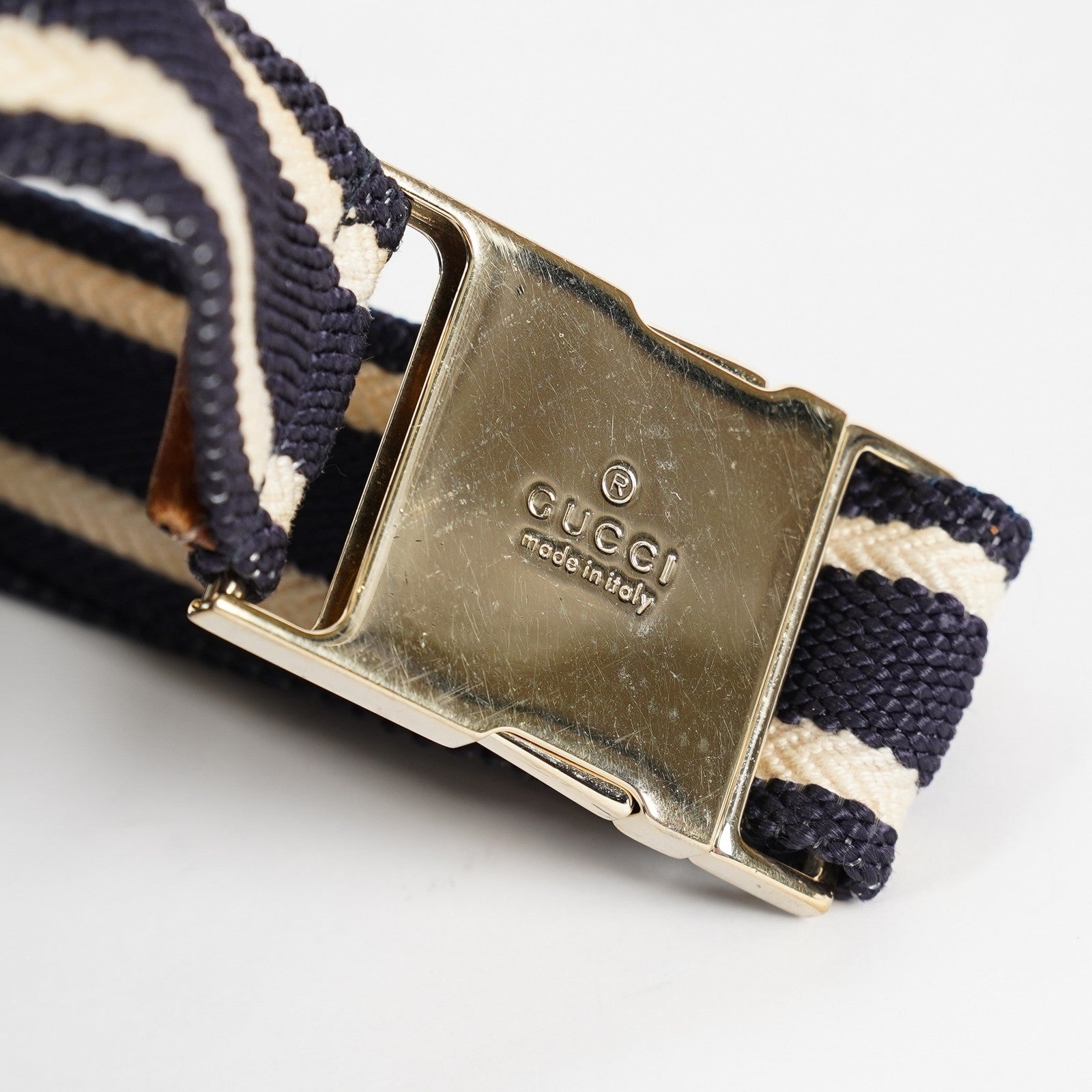 Gucci GG Canvas Sherry Line Belt Bag Waist Pouch 28cm Black Used 08E252200007