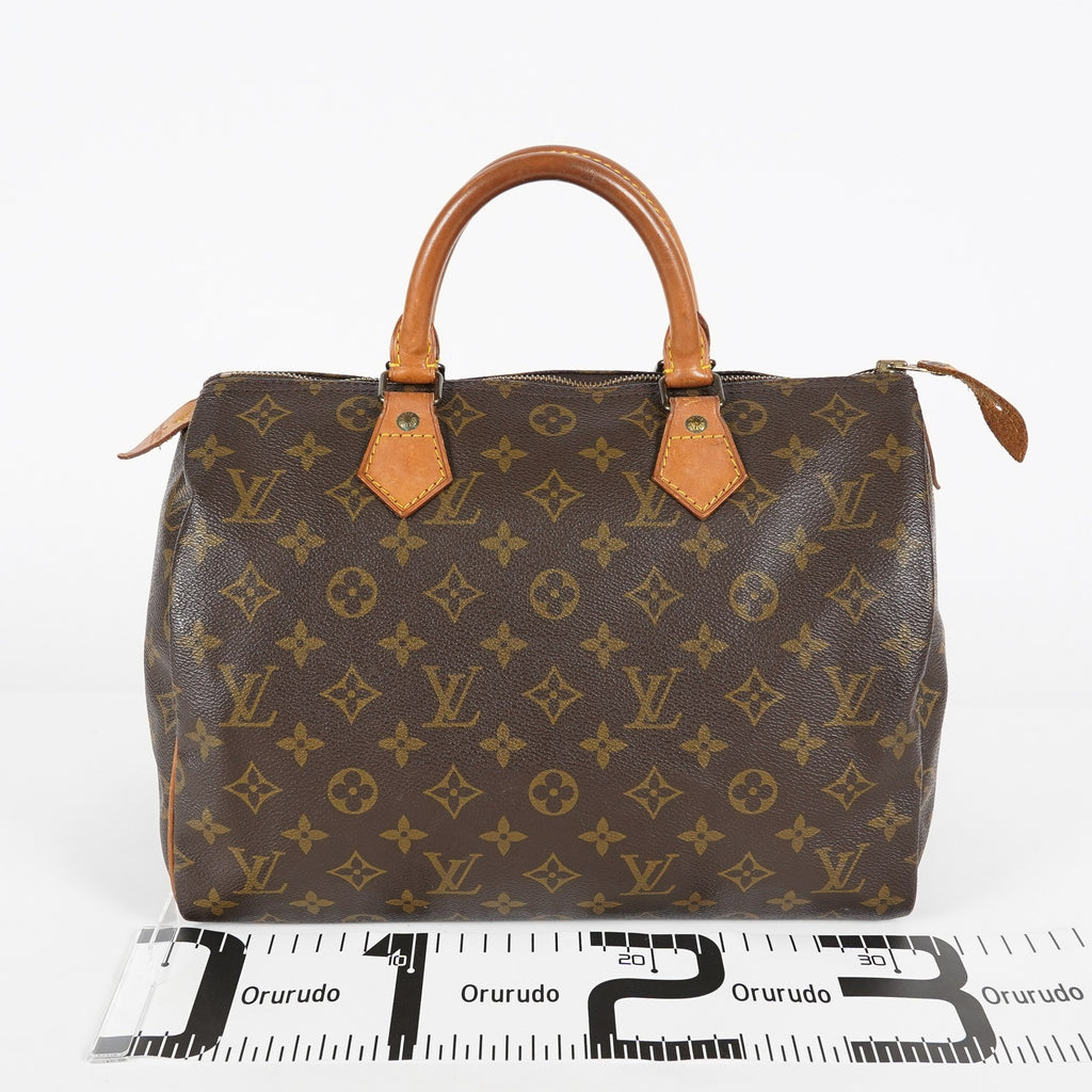 Louis Vuitton Monogram Speedy 30 M41526 Brown Canvas Handbag 08A086006028