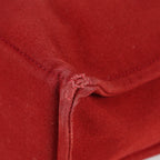 Hermes Fourre Tout GM Tote Bag Brick Red Canvas Used Vintage Women 07E16715009