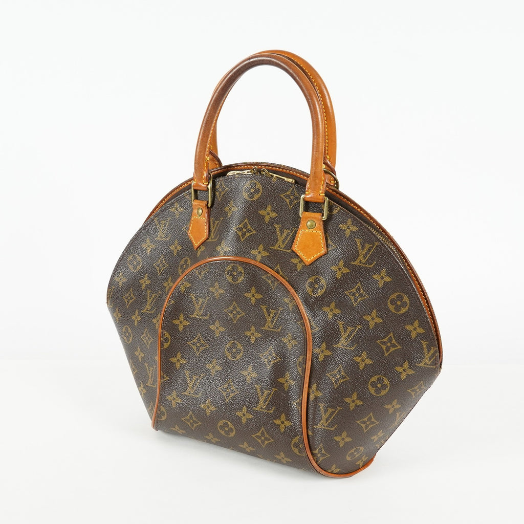Louis Vuitton Ellipse MM M51126 Monogram Canvas Brown Used Handbag 09A053775209