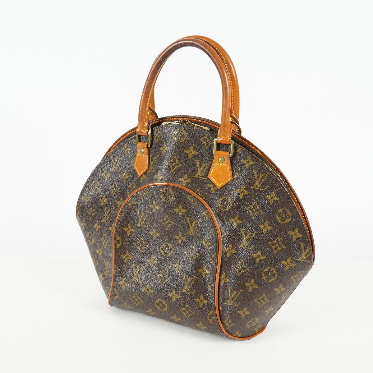 Louis Vuitton Ellipse MM M51126 Monogram Canvas Brown Used Handbag 09A053775209