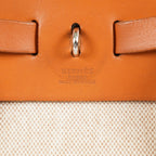 Hermes Herbag Ado PM Backpack Beige Canvas Leather 2way Bag Used 07E404730012