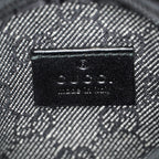 Gucci GG Denim Waist Belt Bag 30cm Black Leather Trim Used Vintage 08E022310002