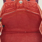 Hermes Fourre-Tout TPM Red Canvas Tote Bag Used Vintage Auth 09E06385011