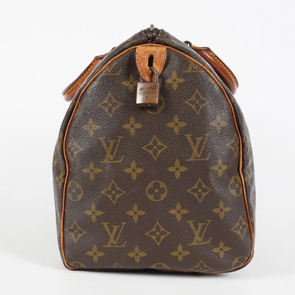 Louis Vuitton Speedy 35 M41524 Monogram Canvas Hand Bag Brown Used 07E103850017