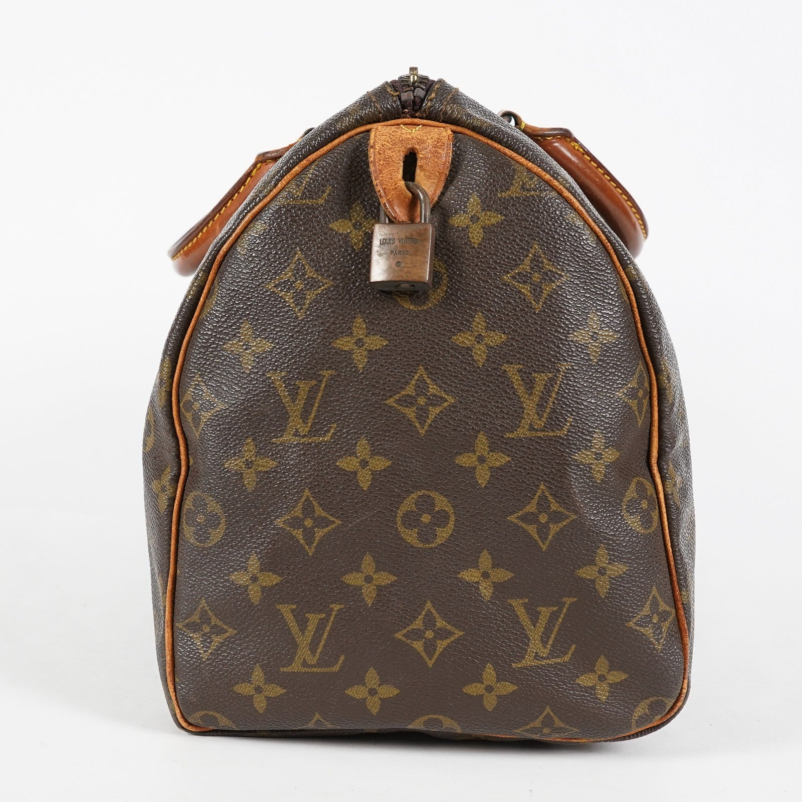 Louis Vuitton Speedy 35 M41524 Monogram Canvas Hand Bag Brown Used 07E103850017