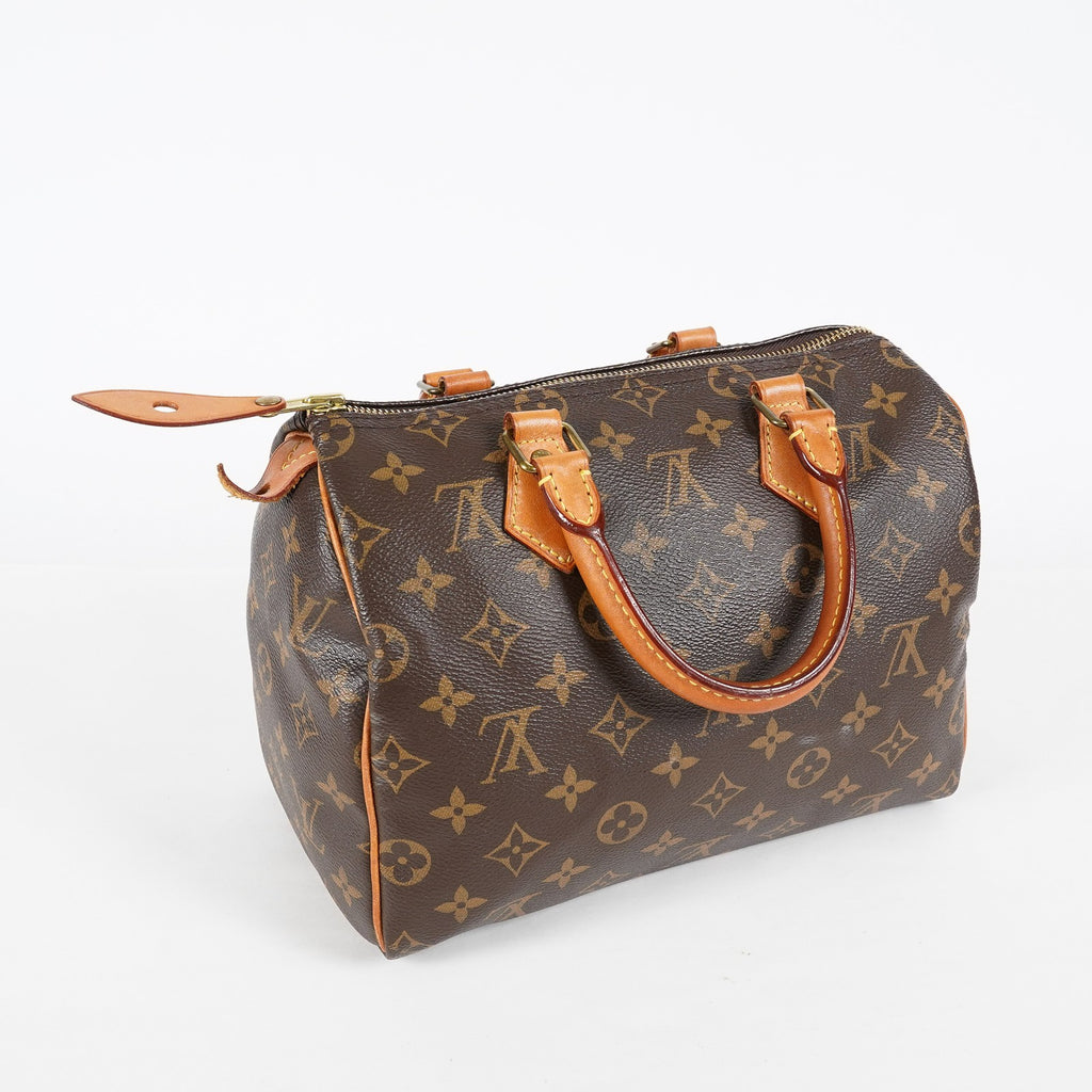 Louis Vuitton Monogram Speedy Handbag Brown Canvas Used M41528 08E2711110007