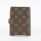 Louis Vuitton Monogram Agenda PM Notebook Cover R20005 Brown Used 08E21825007