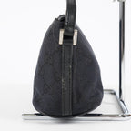 GUCCI GG Canvas Boat Pochette Shoulder Bag 22cm Black Vintage Used 08E172090010