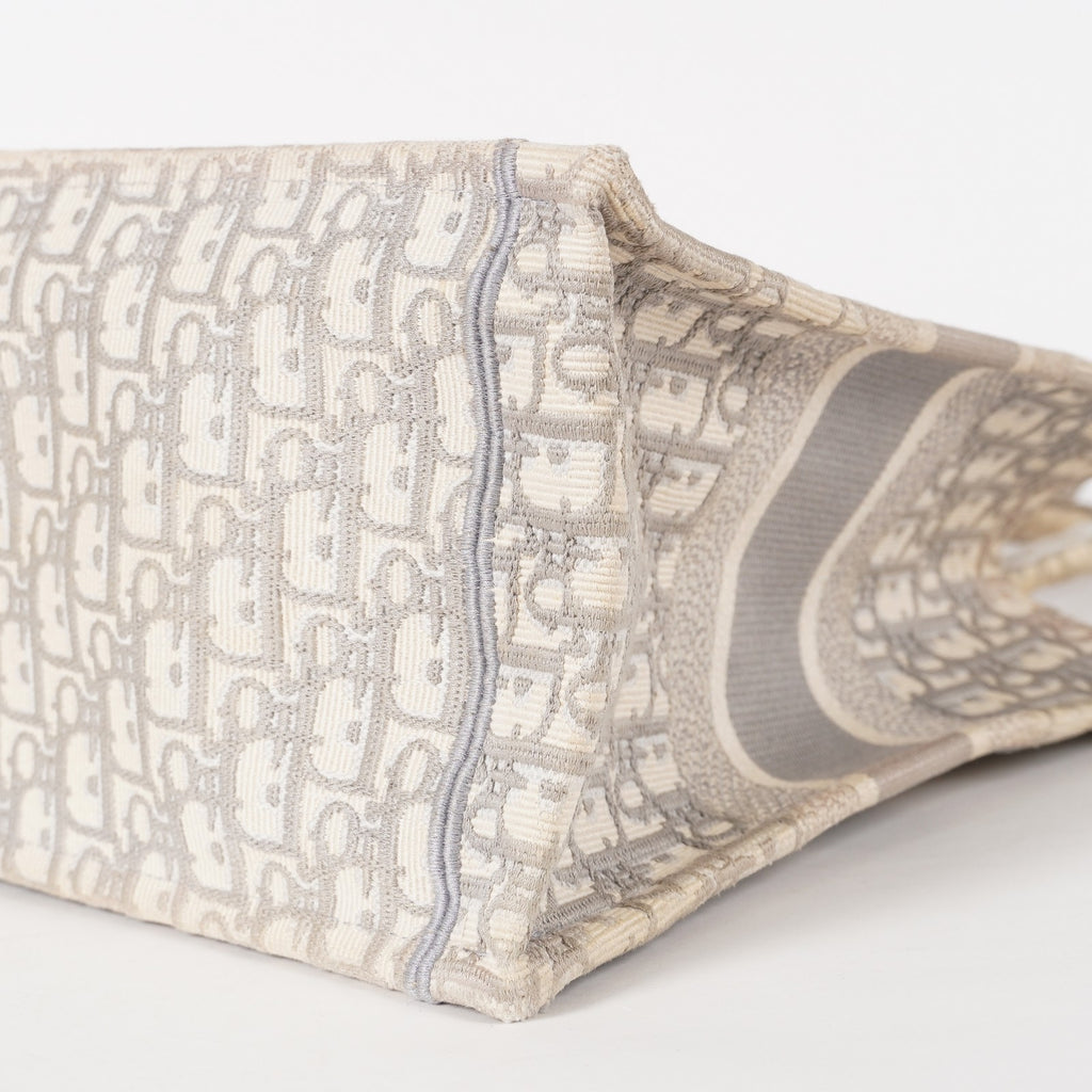 Christian Dior Book Tote Toile de Jouy Beige Gray Canvas Bag 02E207260003