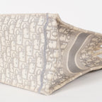 Christian Dior Book Tote Toile de Jouy Beige Gray Canvas Bag 02E207260003