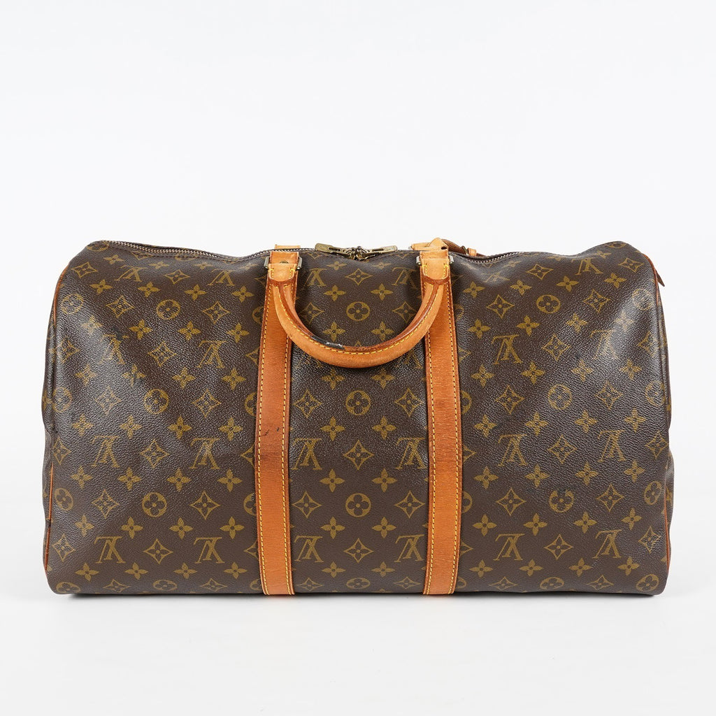 Louis Vuitton Keepall 50 Monogram Canvas Brown Used Duffle M41426 07E203410027