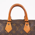 Louis Vuitton Speedy 25 M41528 Monogram Canvas Boston Handbag Brown 07A096978405