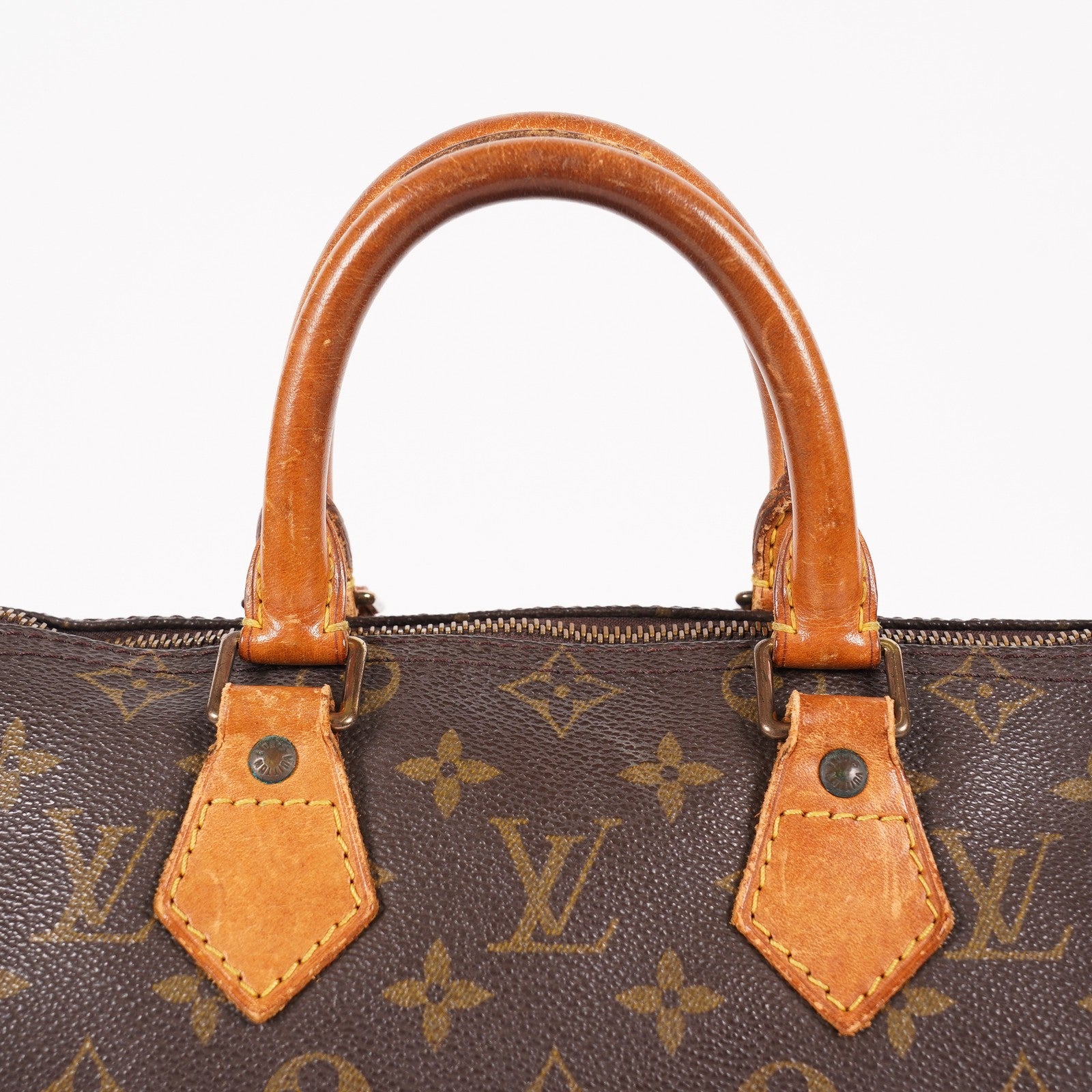 Louis Vuitton Speedy 25 M41528 Monogram Canvas Boston Handbag Brown 07A096978405
