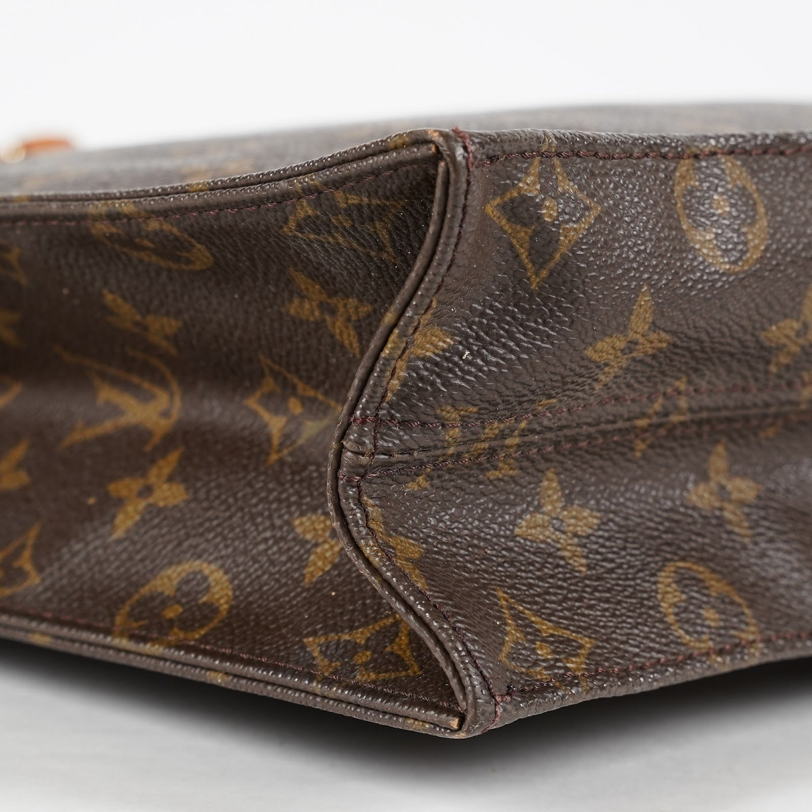 Louis Vuitton Sac Plat Monogram Canvas Hand Tote Bag Brown M51140 08E412310010