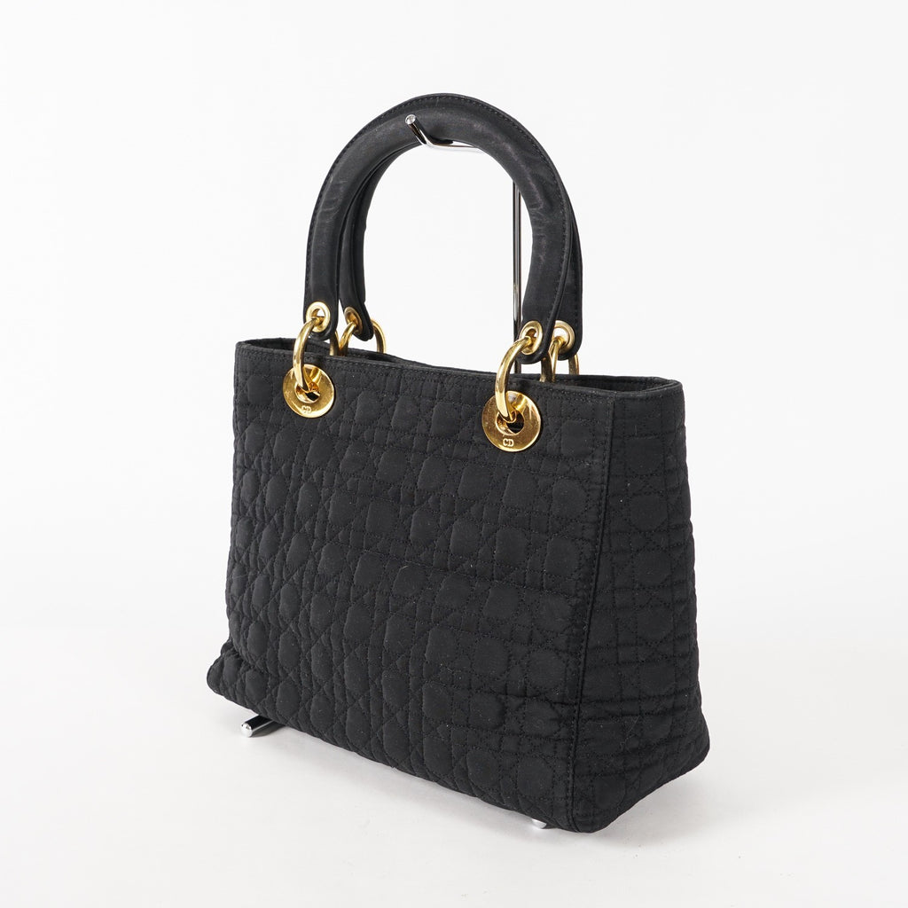 Christian Dior Black Nylon Medium Lady DIOR Bag VINTAGE 12E263850008