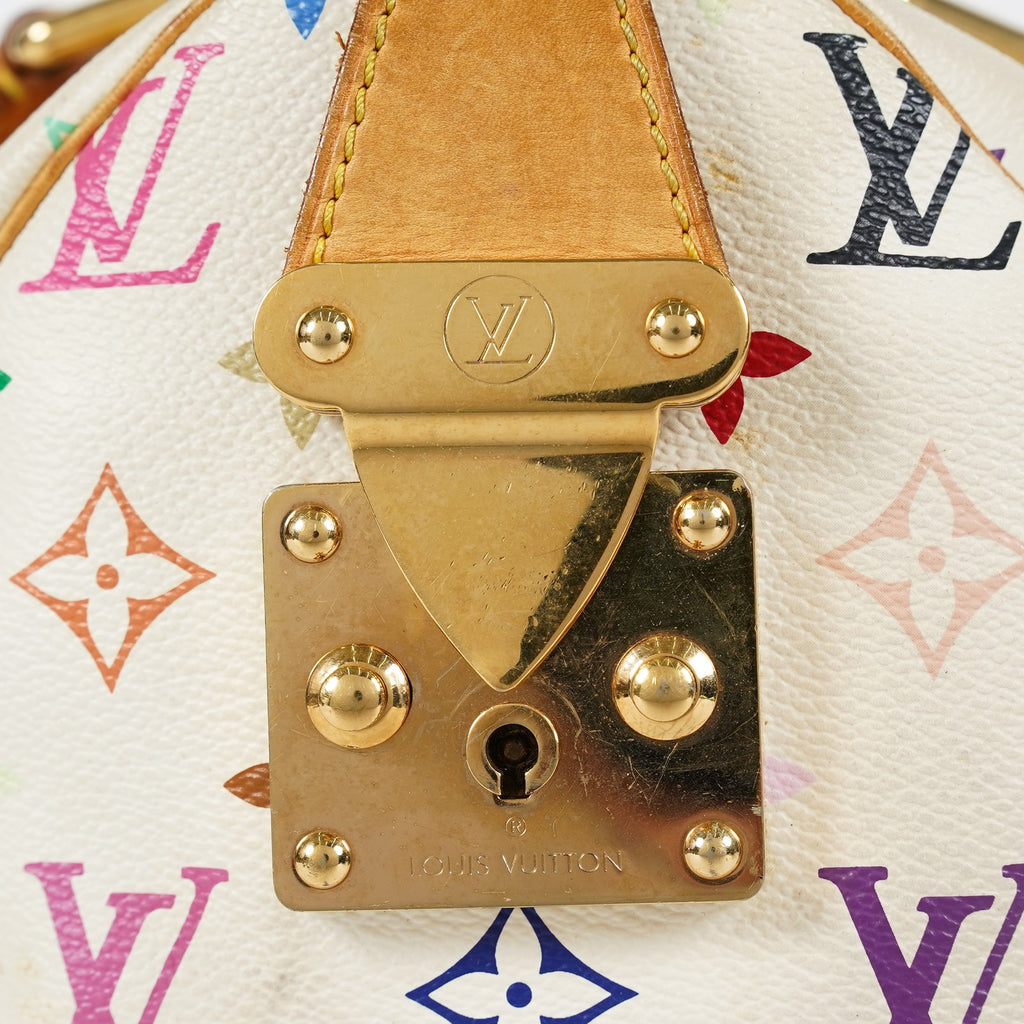 Louis Vuitton Speedy 30 M92642 Monogram Multicolore White Bag Used 08E107150008