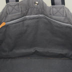 Hermes Fourre-Tout GM Gray Black Canvas Tote Bag Purse Used Vintage 08E11825007