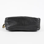 Chanel Satin Leather CC Fringe Chain Shoulder Bag Black Used 07E058800027
