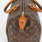 Louis Vuitton Monogram Speedy 30 Handbag Boston Bag M41526 Brown 07E045170010