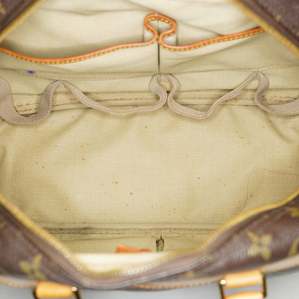 Louis Vuitton Monogram Deauville M47270 Hand Bag Brown Used 07E262750001