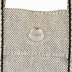 HERMES Fourre Tout PM Canvas Tote Hand Bag Gray Black Stripe 08E23825010