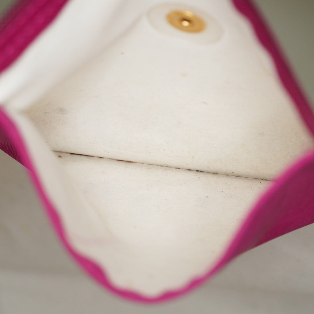 Longchamp Le Pliage Top Handle Tote 30cm Pink Nylon Used Handbag 08E17495007