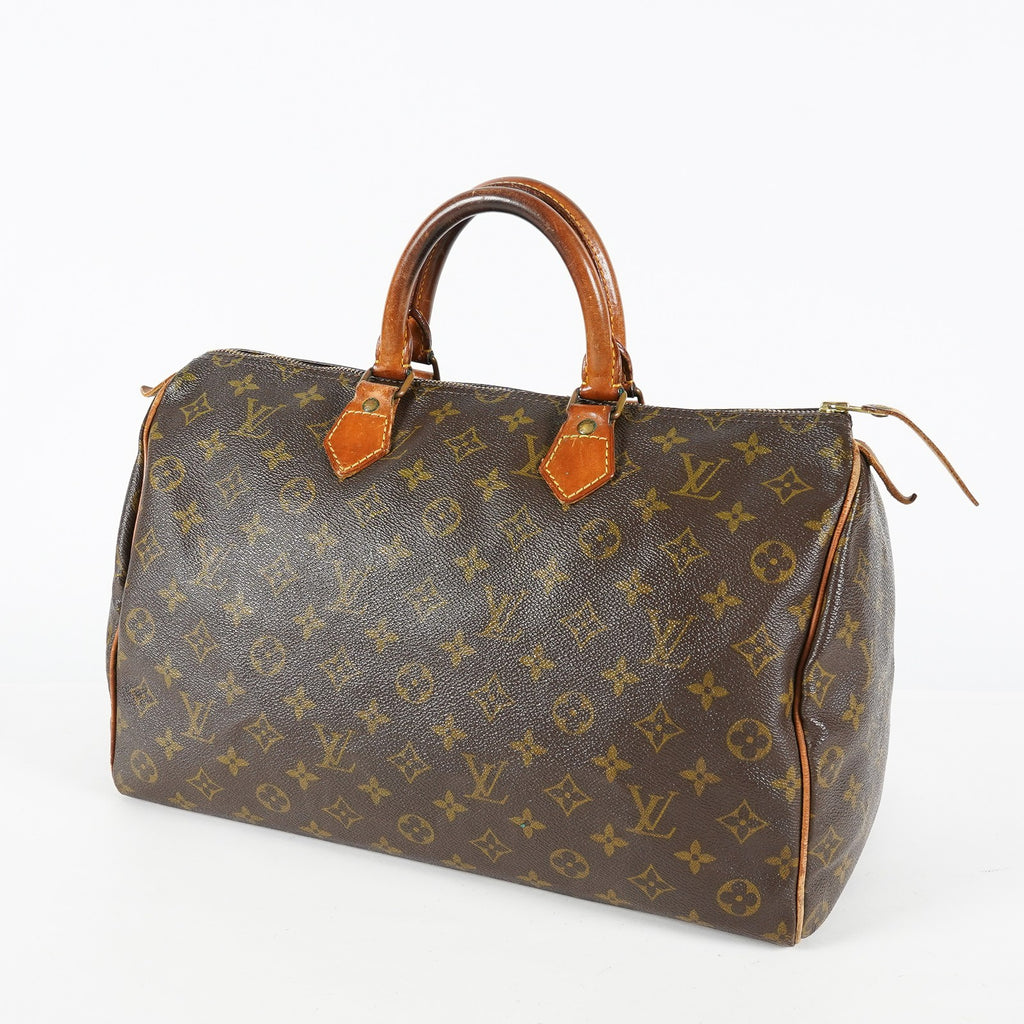 Louis Vuitton Speedy 35 M41524 Monogram Canvas Brown Used Handbag 01E054950021