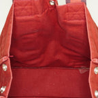Hermes Fourre Tout GM Tote Bag Brick Red Canvas Used Vintage Women 07E16715009