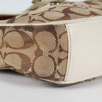 Authentic Coach Signature Mini Field Shoulder Bag Crossbody Canvas x Leather 77