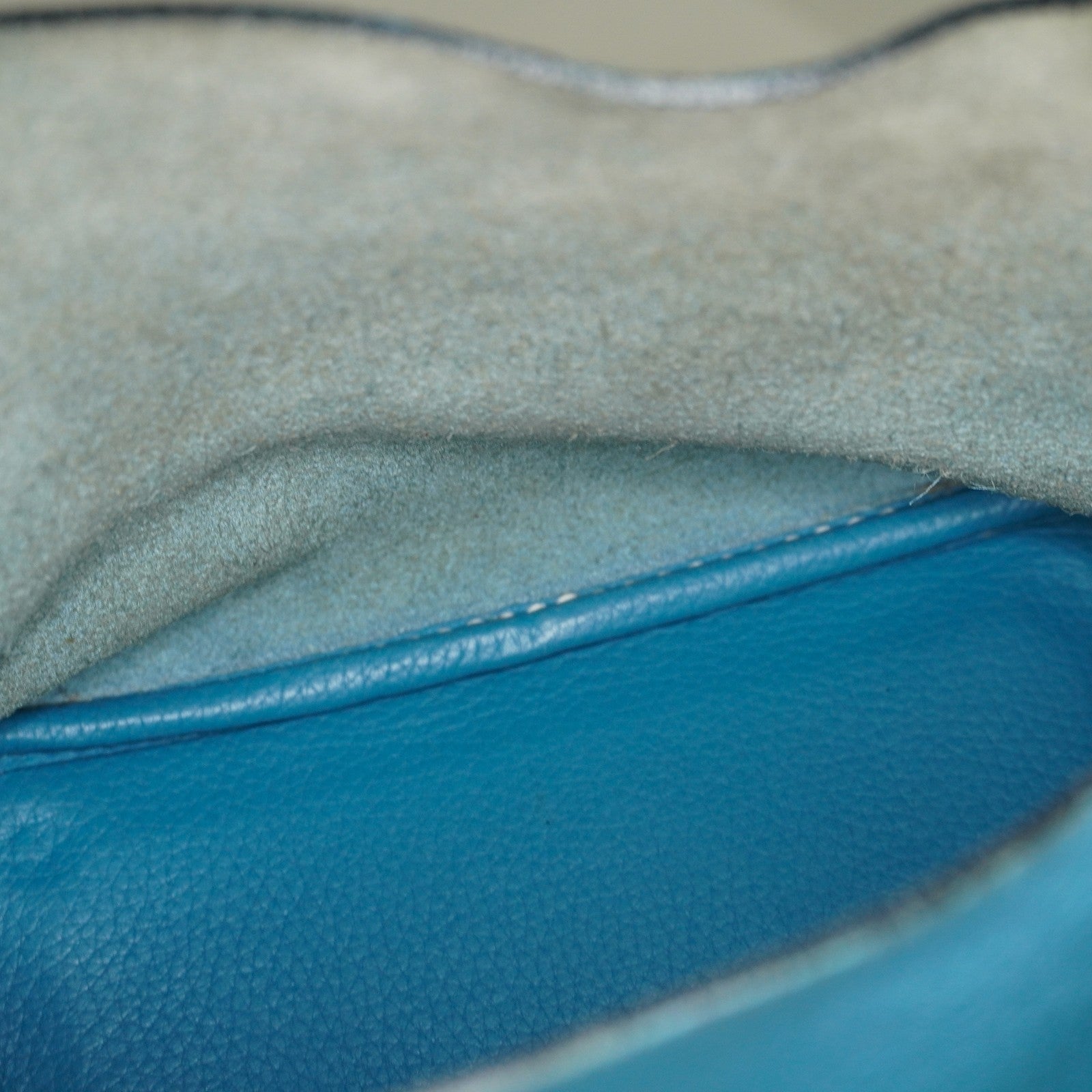 Hermes Picotin PM Hand Bag Blue Leather Silver Hardware Used 07E1018260027
