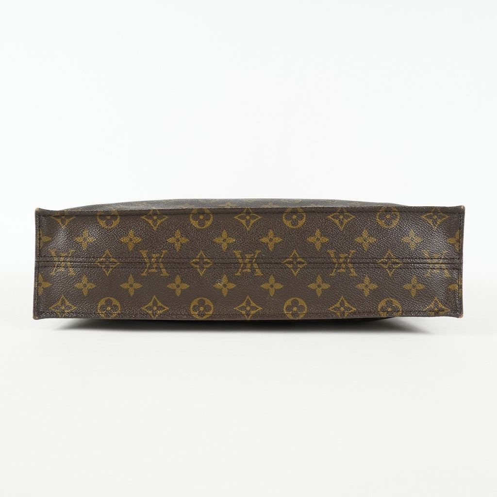 Louis Vuitton Sac Plat M51140 Monogram Canvas Brown Used Tote Bag 09E192530010