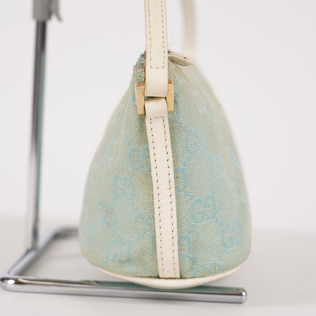 Authentic Louis Vuitton Monogram Denim Pochette M83532 Shoulder Bag 06E272090023
