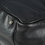 Chanel Chocolate Bar Nylon Mini Boston Bag 35cm Black Silver HW 07E314180008