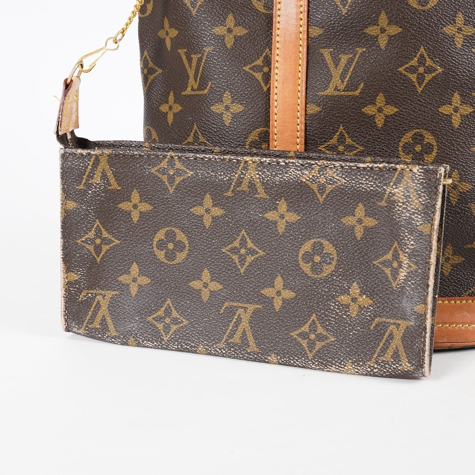Louis Vuitton Bucket GM M42236 Monogram Canvas Brown Tote Bag Used 08E192750010