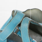 Hermes Picotin PM Hand Bag Blue Leather Silver Hardware Used 07E1018260027