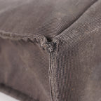 Hermes Herline Tote MM Gray Canvas Silver HW Bag Used Vintage Purse 07E22605005