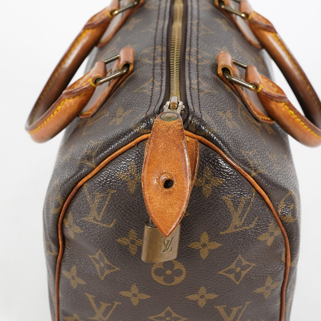 Louis Vuitton Speedy 25 M41528 Monogram Brown Boston Hand Bag Used 07E216490015
