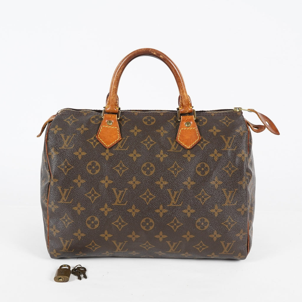 Louis Vuitton Speedy 30 M41526 Monogram Canvas Brown Used Handbag 08A045090803