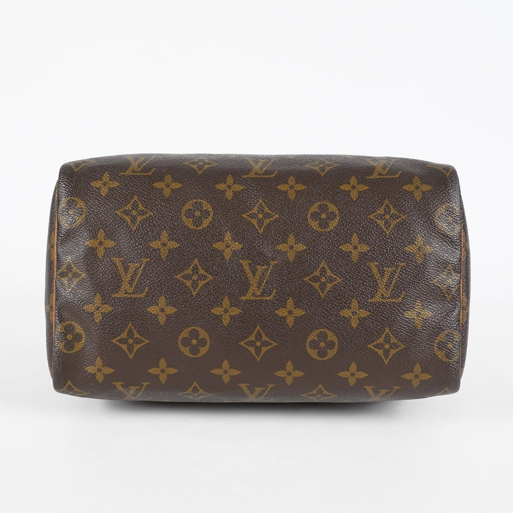 Louis Vuitton Monogram Speedy 25 Brown Coated Canvas M41528 Vintage 07E425830012