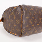 Louis Vuitton Speedy 25 M41528 Monogram Canvas Boston Handbag Brown 07A108008005