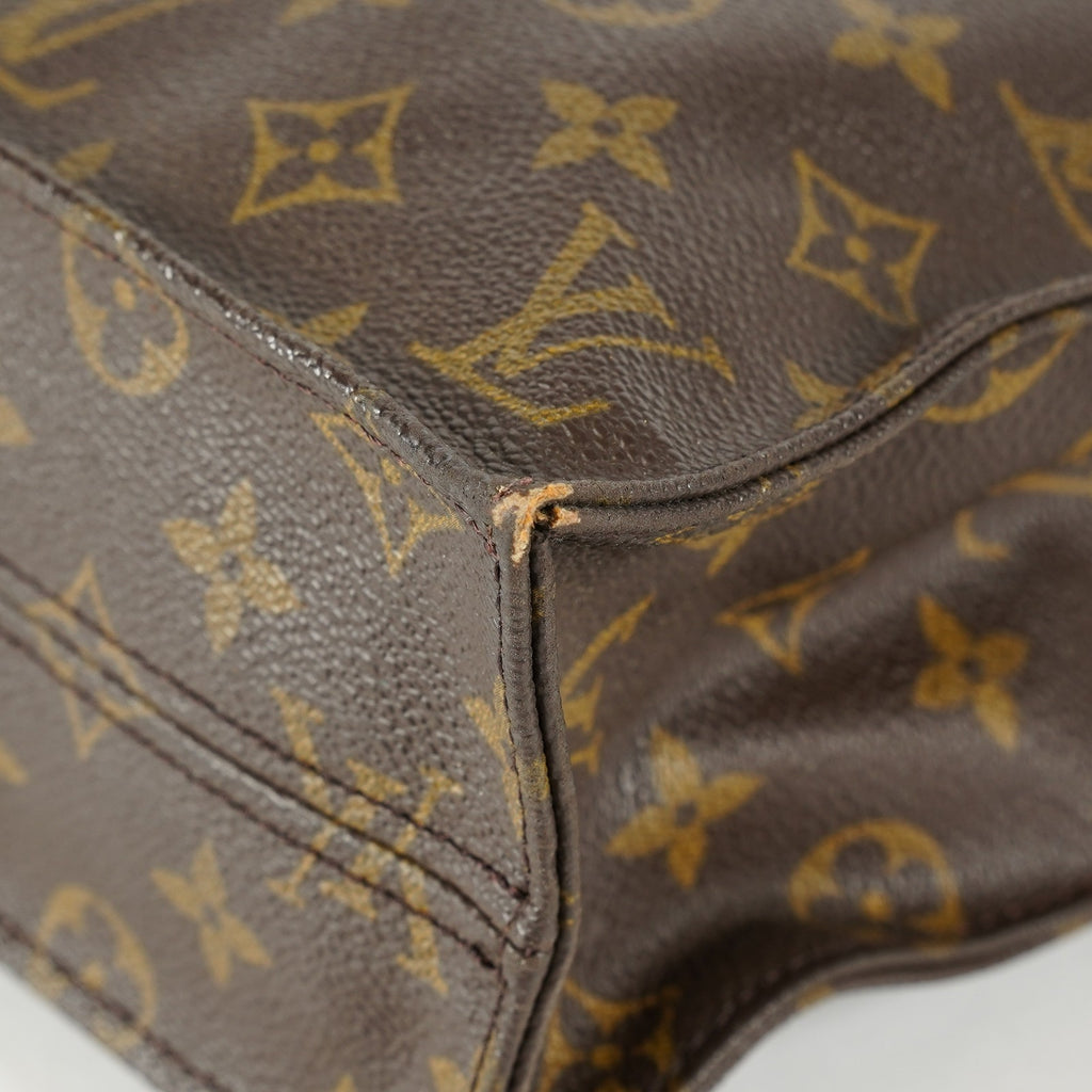 Louis Vuitton Sac Plat M51140 Monogram Canvas Brown Used Tote Bag 09E192530010
