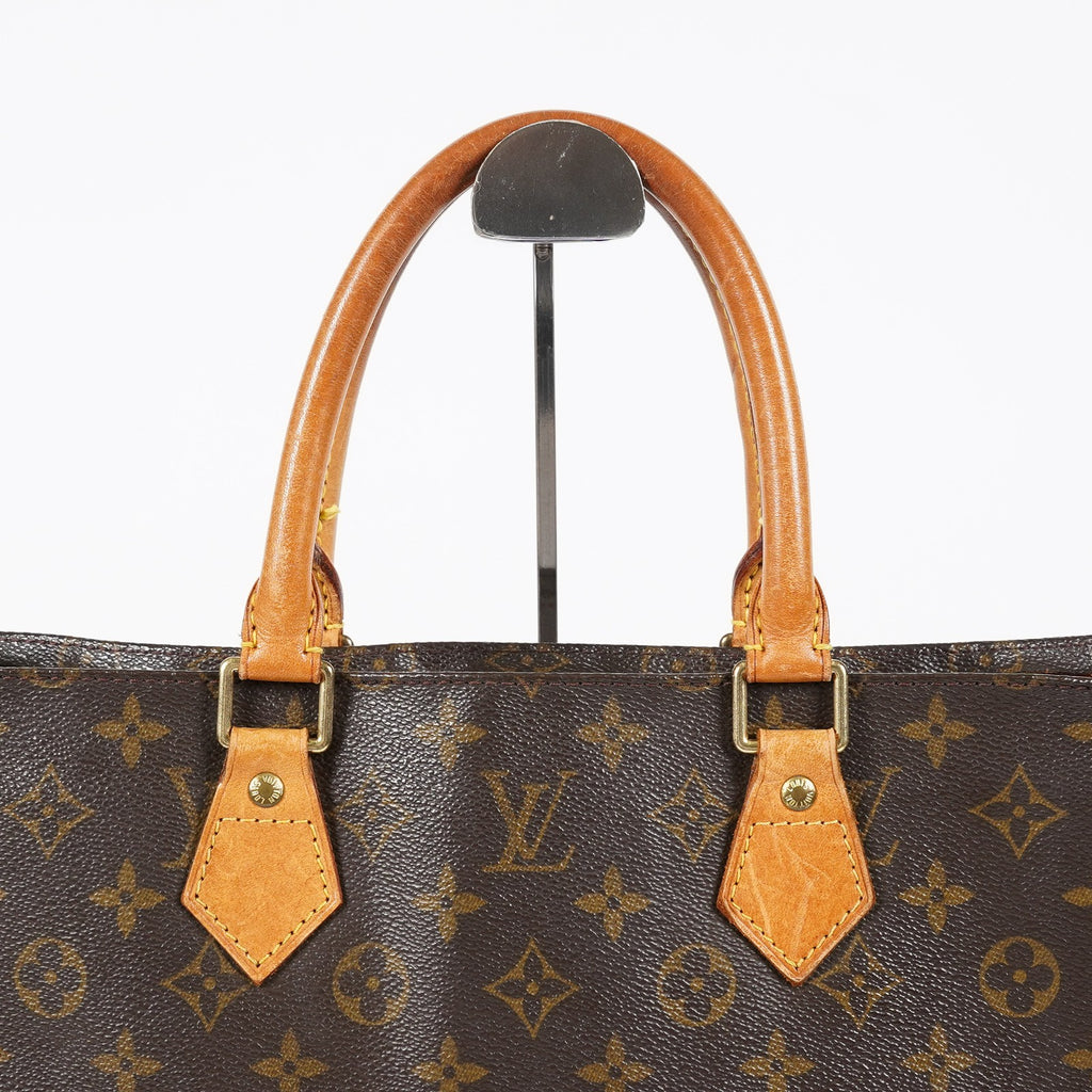 Louis Vuitton Sac Plat M51140 Monogram Brown Tote Bag Used Vintage 07E052310019
