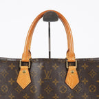 Louis Vuitton Sac Plat M51140 Monogram Brown Tote Bag Used Vintage 07E052310019